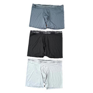 SET OF 3 Calvin Klein NB2570 Micro Stretch Boxer Brief Size XL Black Gray